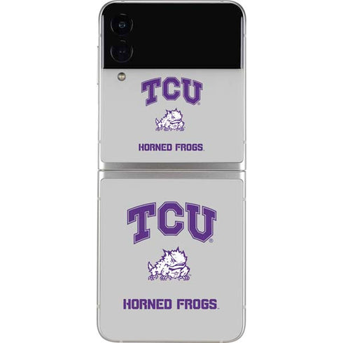 Texas Christian University Horned Frogs Logo Print Galaxy Z Flip4 5G Skin